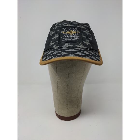 Indy 500 Mile Challenge Clif Bars Strapback Hat Repeat Logo Racing Black - Picture 2 of 9